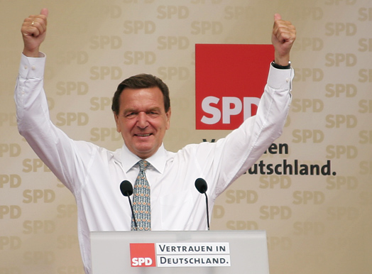 German Ex-Chancellor Schroeder describes Saakashvilli as a "gambler" in Conflict of Georgia 1 Gerhard Schroeder MUC 20050910 01