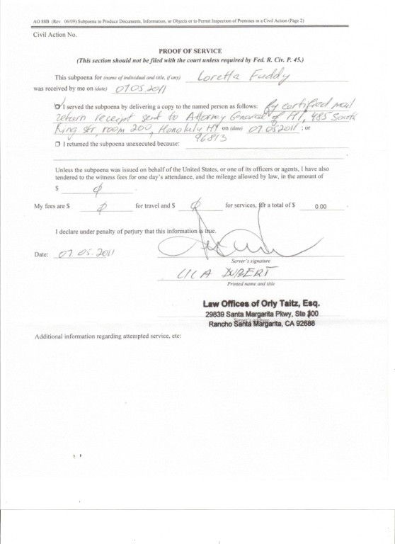 Court Subpoena for Obama's Original Birth Certificate Served to Hawaii Health Department 2 scan0008