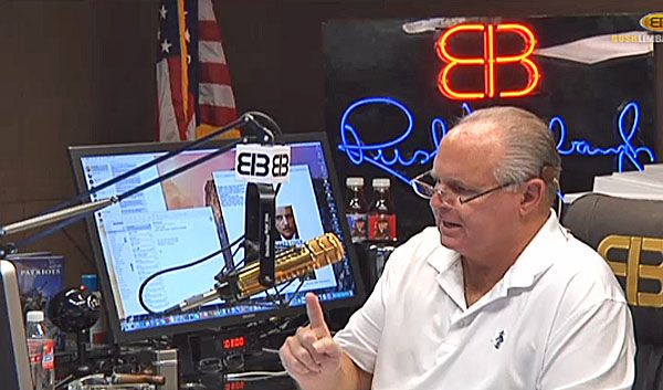 Black cop kills unarmed innocent white man, media hides it 3 rush limbaugh white shirt pointing 600