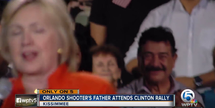Father of Pulse Club Islamist Killer Spotted at Hillary's Florida Speech 2 Seddique Mateen Hillary Clinton2