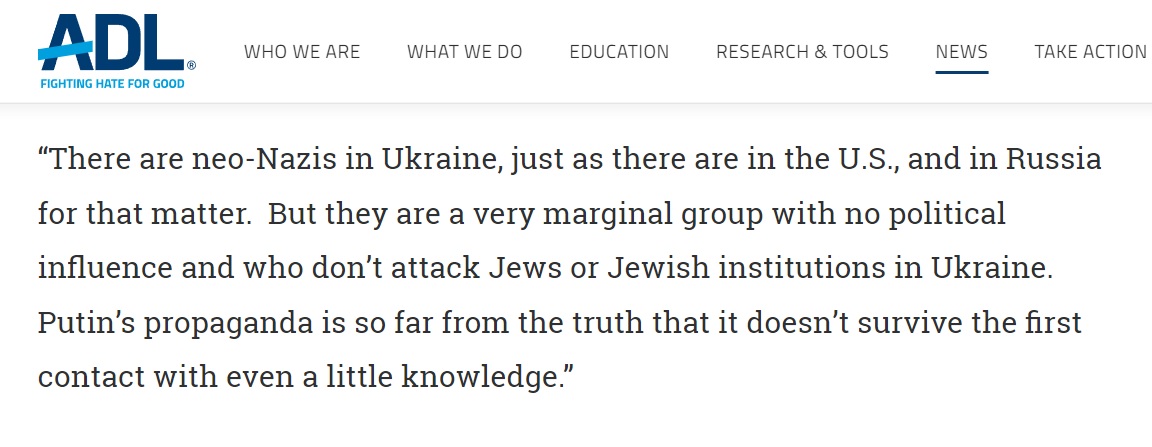 US ADL Endorses Nazis in Ukraine, says 'they are a new type of Nazis, pro-Jewish' 2 zvi8h1s